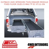 OUTBACK 4WD INTERIORS TWIN DRAWER MODULE FIXED FLOOR FIT ISUZU D-MAX TF EC 07/12